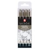 Fineliner Sakura Pigma Micron lichtgrijs set 4 maten foto