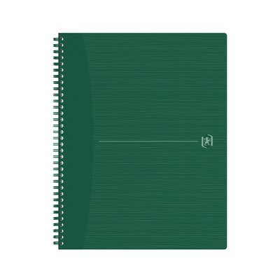 Cahier spirale Oxford Origin A4+ ligné 140 pages 80g vert