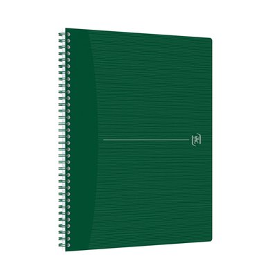 Cahier spirale Oxford Origin A4+ ligné 140 pages 80g vert