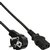 Kabel inLine STROOM C13 recht - CEE7/7 haaks 1,8 meter zwart
