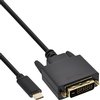 Kabel inLine USB-C DVI 24+1 3.1 1080P M/M 2 meter zwart foto