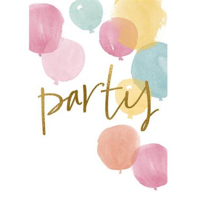 Carte d'invitation Party Ballons 6 pièces (NL)