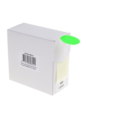 Etiket Rillprint 35mm 500st op rol fluor groen