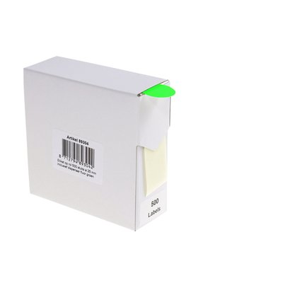 Etiquette Rillprint 25mm rouleau de 500 pièces vert fluo