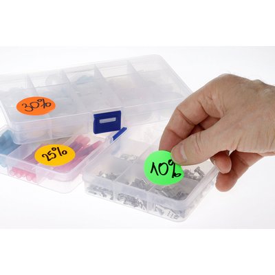 Etiket Rillprint 25mm 500st op rol fluor geel
