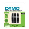 Reliëftape Dymo embossing plastic 9mm zwart op wit 3 stuks foto