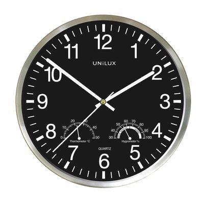 Wandklok Unilux Wetty grijs
