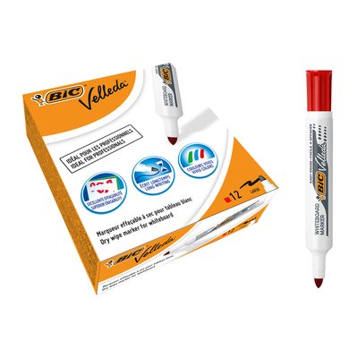 Marqueur tableau blanc BIC Velleda 1711 ogive Large rouge