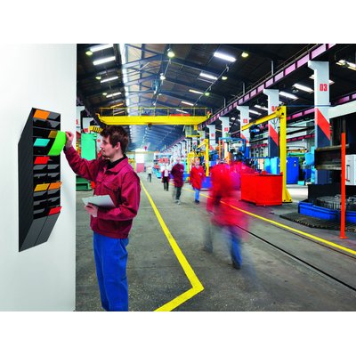 Folderhouder Durable Flexiboxx wand 12-vaks A4 staand