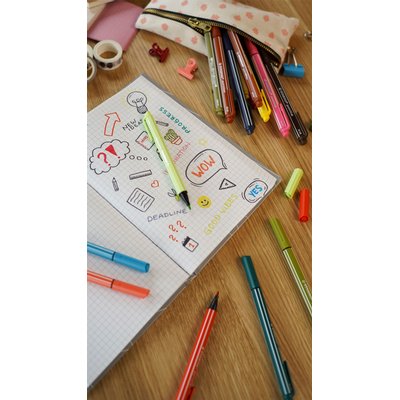 Feutre Stabilo pointMax 488/8 Medium Pastel assorti étui 8 pièces