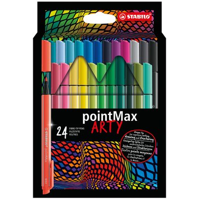Feutre STABILO pointMax 488/24 Arty Medium assorti étui 24 pièces