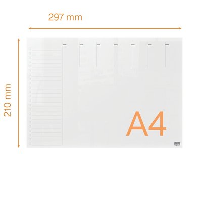 Planning semaine Nobo transparent acryl A4