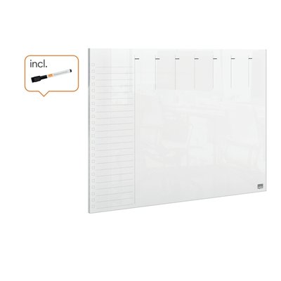 Planning semaine Nobo transparent acryl A4