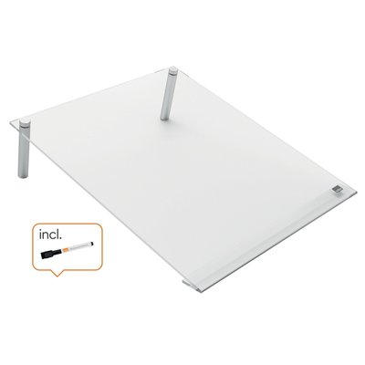 Notitiebord Nobo transparant acryl schuin A4