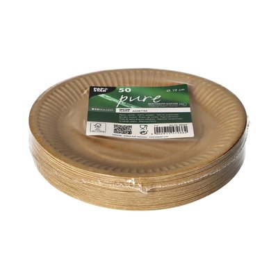 Bord Papstar 190mm karton bruin 50 stuks