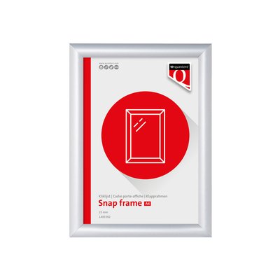 Cadre clipsable Quantore Premium A4 25mm argent