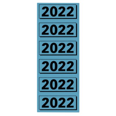 Rugetiket Elba 2022 57x25mm blauw