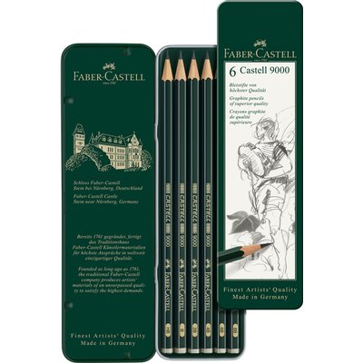 Crayon Faber-Castel Jumbo 9000 boîte de 6 duretés