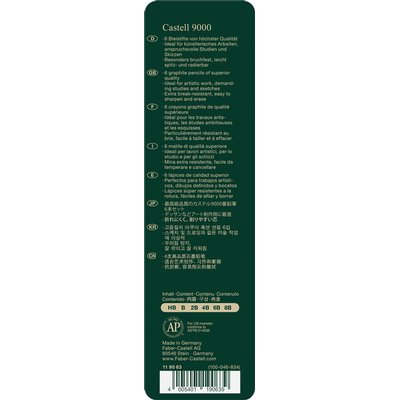 Crayon Faber-Castel Jumbo 9000 boîte de 6 duretés