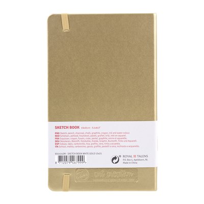 Schetsboek Talens Art Creation 80 witte vellen 140gr 130x210mm witgoud