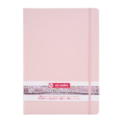 Schetsboek Talens Art Creation 80 witte vellen 140gr 210x300mm roze