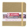 Schetsboek Talens Art Creation 80 witte vellen 140gr 120x120mm witgoud foto