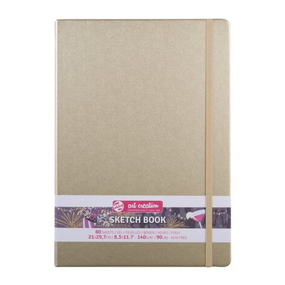 Schetsboek Talens Art Creation 80 witte vellen 140gr 210x300mm witgoud