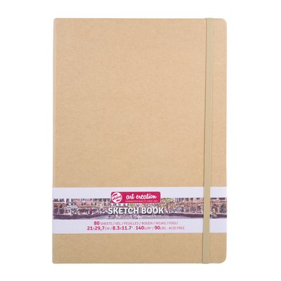 Schetsboek Talens Art Creation 80 witte vellen 140gr 210x300mm kraft