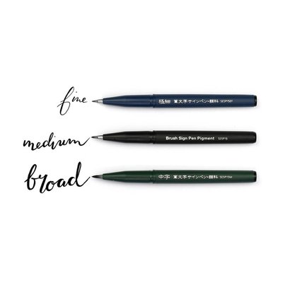Brushpen Pentel XSESP15 zwart blister à 3 stuks