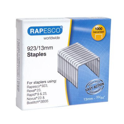 Agrafes Rapesco Heavy Duty 923/13 galvanisé 1000 pièces