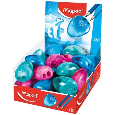 Taille-crayon Maped Igloo 2 trous présentoir 30 pièces assorti