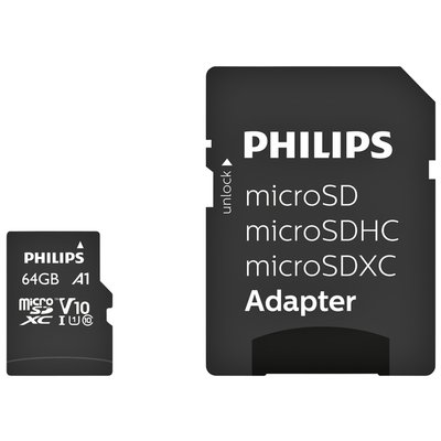 Carte mémoire Philips micro SDXC 10UHS-I U1 64Go