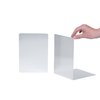 Boekensteun MAUL aluminium 16x15x21cm set 2 zilver foto