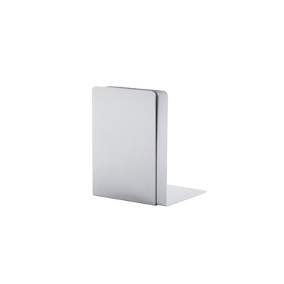 Boekensteun MAUL aluminium 12x12x17.5cm set 2 zilver