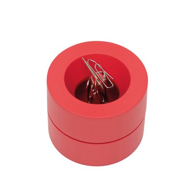 Papercliphouder MAULpro magnetisch recycled Ø73x60mm rood