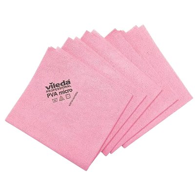 Lavette microfibre Vileda Pro rouge 5 pièces