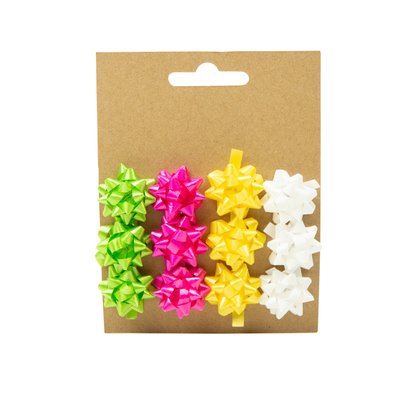 Mini strikken groen/roze/geel/wit 12 stuks