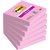 Memoblok Post-it 654 Super Sticky 76x76mm roze 90 vel