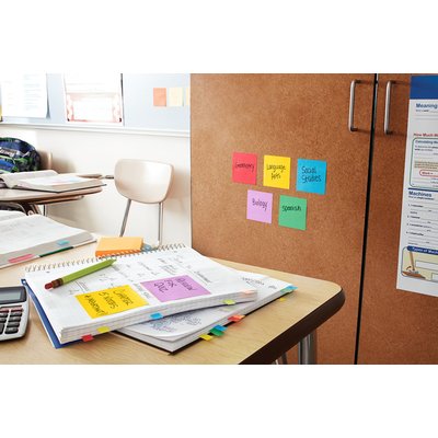Memoblok Post-it 654 Super Sticky 76x76mm roze 90 vel
