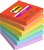 Memoblok Post-it 654 Super Sticky 76x76mm Playful 6 stuks