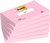 Memoblok Post-it 655 76x127mm gelijnd roze 6 stuks