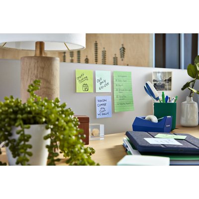 Bloc-mémos Post-it 675-3 Super Sticky 101x101mm Oasis 3 pièces