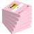 Memoblok Post-it 654 76x76mm roze 6 stuks