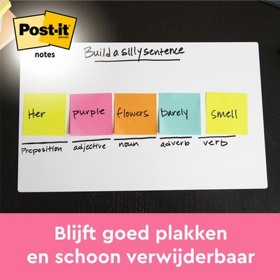 Memoblok Post-it 654 76x76mm roze 6 stuks