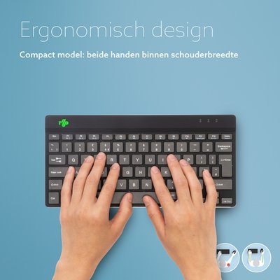 Clavier ergonomique compact R-Go Break sans fil QWERTY noir