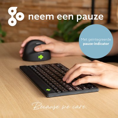 Clavier ergonomique compact R-Go Break sans fil QWERTY noir