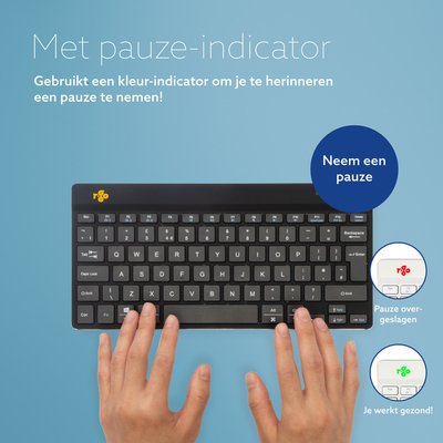 Clavier ergonomique compact R-Go Break sans fil QWERTY noir