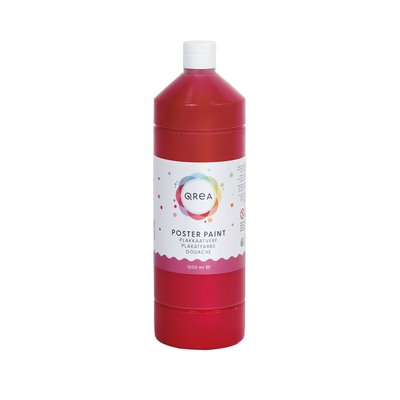 Plakkaatverf Qrea rood 1000ml