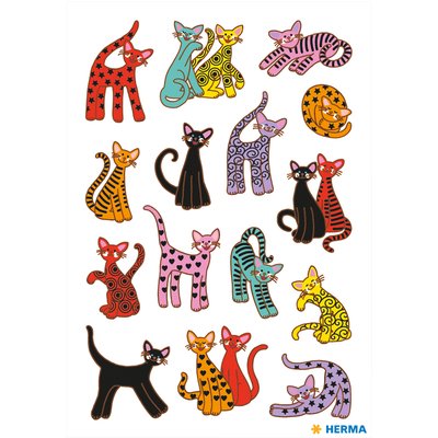 Autocollant Décor HERMA 3337 chats abstraits