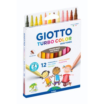 Feutre Giotto Turbo Color Skin Tones 12 pièces